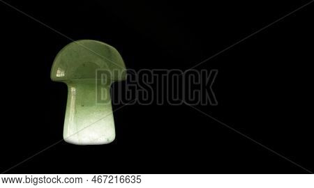 Stone Mushrooms Made From Mixed Gemstones And Crystalize Rock Showing Unique Patterns And Colours Us