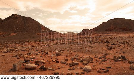 Rock And Red Terrain, In The National Geological Timna Park, Israel