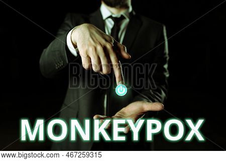 Writing Displaying Text Monkeypox. Business Approach Poxvirus Of Africa Caused By Chiefly In Wild Ro