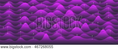 Chart Of Financial Wave. Abstract Pattern And Background. Economics And Trading, Information And Sta