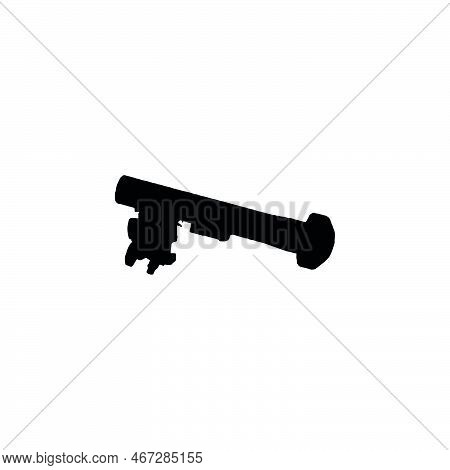 Bazooka Icon. Simple Style No War Poster Background Symbol. Bazooka Brand Logo Design Element. Bazoo