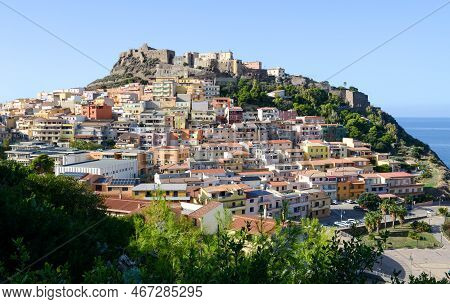 View At The Village Of Castelsardo On Sardinia, Italy