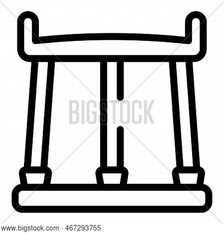 Kitesurfing Extreme Icon Outline Vector. Kite Wind. Man Surfer