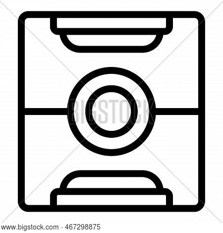 Soccer Field Camp Icon Outline Vector. Play Goal. Training Team