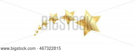 Seven Bright Golden Stars, From The Smallest Star To The Largest Star.