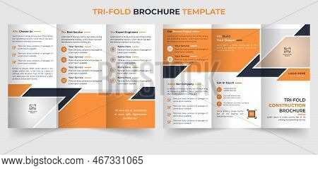Creative Business Abstract Trifold Brochure Template In A4