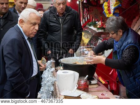 Bucharest, Romania - December 16, 2022: Romanian Minister Of Agriculture And Rural Development Petre