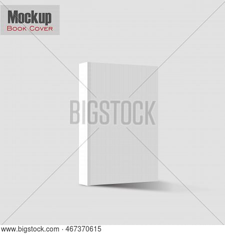 White Vertical Cover Letter Mockup Template Realistic Image With Sample Illustration Design. Vertica