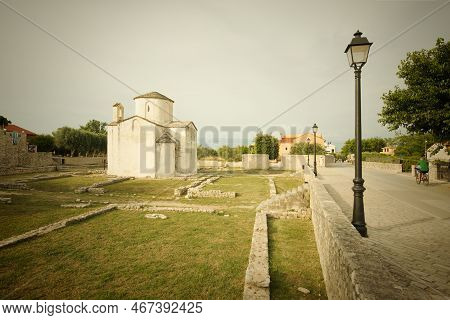 Croatian Village Nin In Middle Of Summer During June Day Time