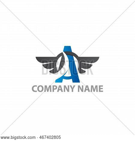 A Latter Circle Wings Abstract, A Latter Logo - Modern Logo Design - Brand Logo Design.eps 10