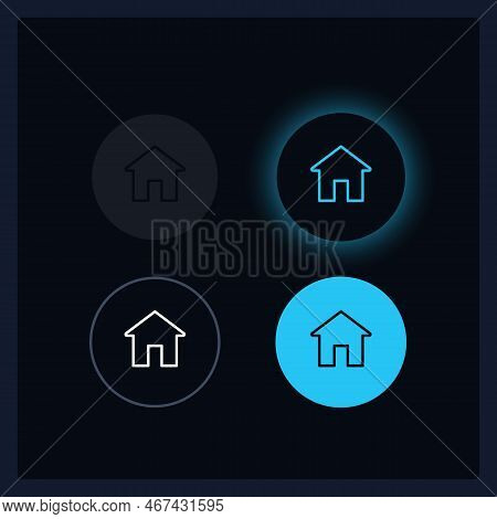 Home Page Ui Elements Kit. Mainpage Button States. Isolated Vector Components. Flat Navigation Menus