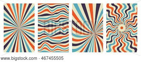 Clockwork Poster Retro Background Swirl. Psychedelic Print. Vintage Background