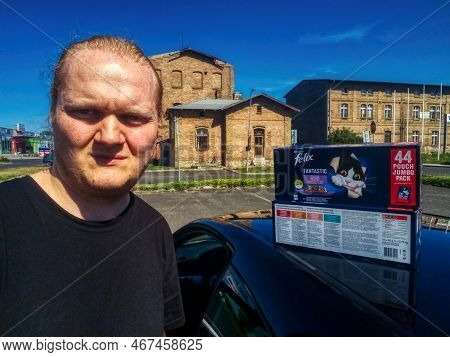 Litomerice, Czechia - September 12, 2022: Autoportrait With Eat For Cat