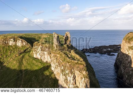 Dunseverick Castle Is Located West Of The Village Of Dunseverick, In County Antrim, In Northern Irel