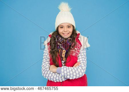 Stay Warm And Stylish. Cold Winter Days. Vacation Time. Stay Active During Season. Kid Wear Knitted 
