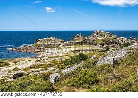 Celtic Castro De Barona, The Best Preserved Of All Galician Iron Age Forts Known As Castros. Porto D
