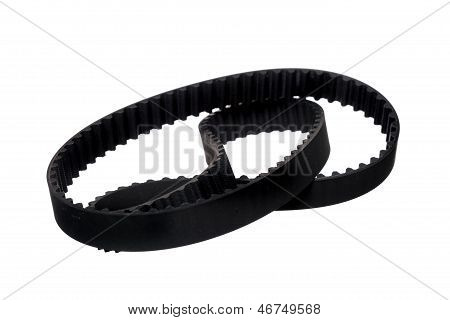 벨트 자동차 엔진 고립 된 흰색 배경