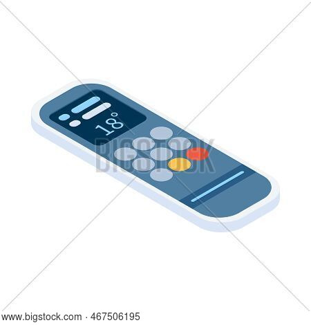 Home Climate Control Isometric Composition With Isolated Icon Of Domestic Appliance On Blank Backgro