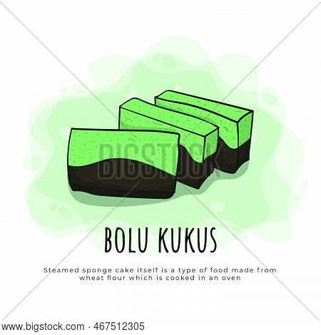 Bolu Kukus Cake In Cartoon Design Is The Name Of A Cake That Can Be Found In Indonesia