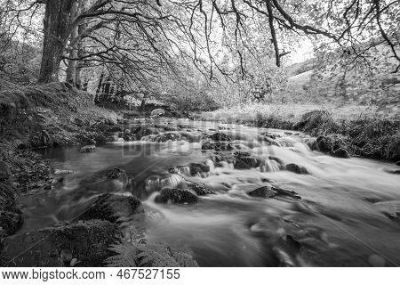 Robbers Bridge In Exmoor National Park