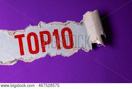 Beautiful Woman Smiling. Top10 Inscription, Concept Business