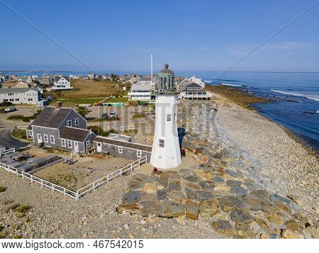 Old Scituate Lighthouse At The Entrance Of Scituate Harbor In Town Of Scituate, Massachusetts Ma, Us