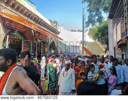 Tulajapur, India- October 28th 2022; Stock Photo Of Famous Tuljabhavani Mata Temple Inside View, Sma