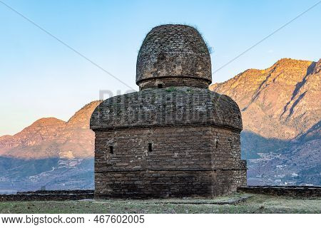 The Second-century Double-dome Vihara, A Buddhist Monastery, At Balokaley In Kandak Valley, Barikot,