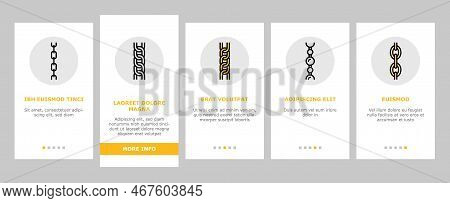 Chain Metal Connection Link Onboarding Mobile Vector. Steel Object, Element Iron, Strong Abstract St