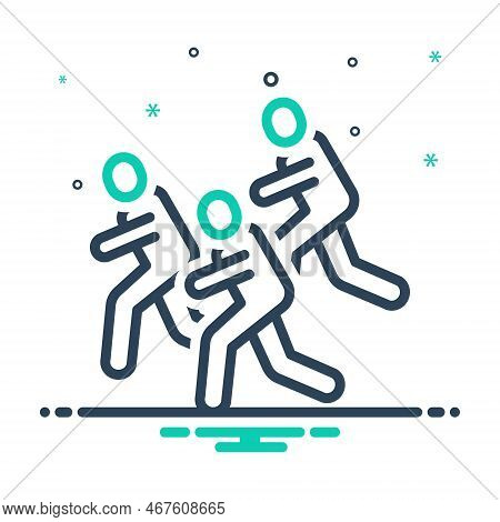 Mix Icon For Races Scamper Regatta Run Competition Marathon Contestant Sport