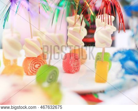 Marmalade With Decorations On The Holiday Table