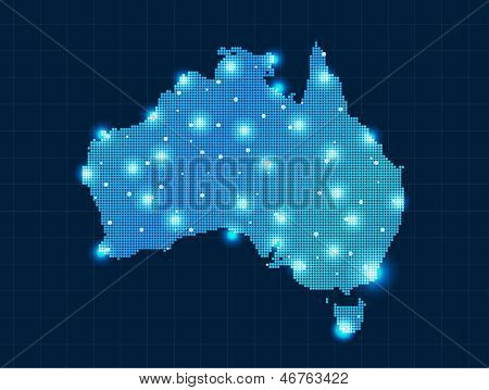Pixelkarte Australien