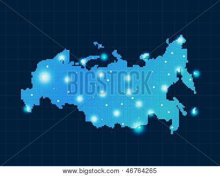 Pixel-Russland-Karte