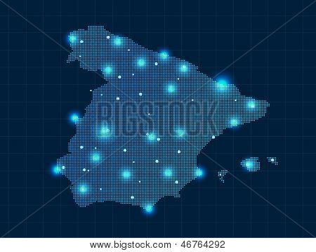 Pixelkarte Spanien