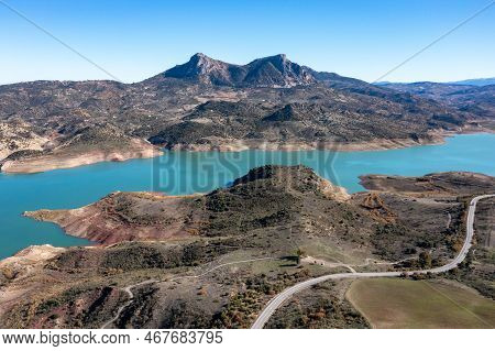 View Of Zahara - El Gastor Reservoir, Cadiz, Andalusia, Spain