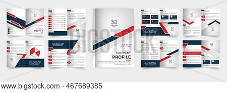 Red Color Corporate Brochure Template Design Multipage Brochure