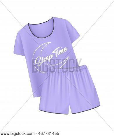 Realistic Sleeptime Composition With Isolated Image Of Accessory On Blank Background Vector Illustra