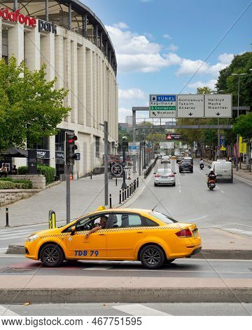 Istanbul, Turkey - August 31, 2022: Besiktas District: Kadirgalar Street, Or Kadirgalar Caddesi, Wit