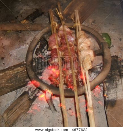 Grillet kød