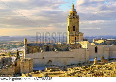 Romanesque Stone Church And Old Cemetery With Archaeological Excavations In The Medieval Village Of 