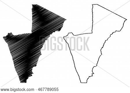 Barra Municipality (bahia State, Municipalities Of Brazil, Federative Republic Of Brazil) Map Vector