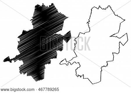 Urique Municipality (free And Sovereign State Of Chihuahua, Mexico, United Mexican States) Map Vecto