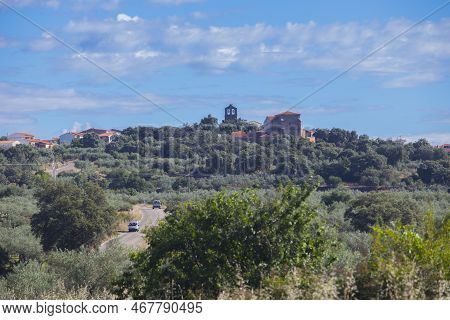 Aceituna, Rural Village In Alagon Valley. Caceres, Extremadura, Spain. Access From Cc-13.6 Road