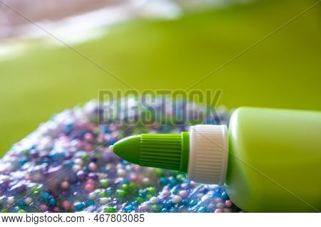 Home Made Slime With Microplastic And Glue