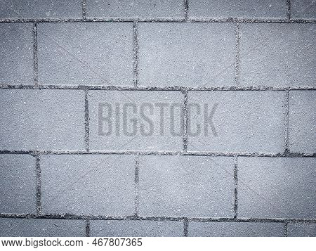 Close Up. White Paving Slabs With Seams