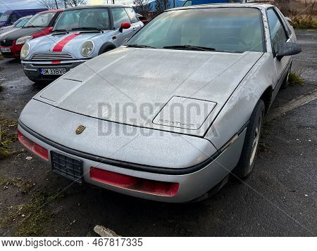 Miercurea Ciuc, Romania- 25 December 2022: Old Pontiac Fiero In Bad Condition For Sale At Local Car 