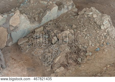 Archaeological Site Of The Caral Civilization In Peru In The Supe Valley, Declared A Humanity Cultur