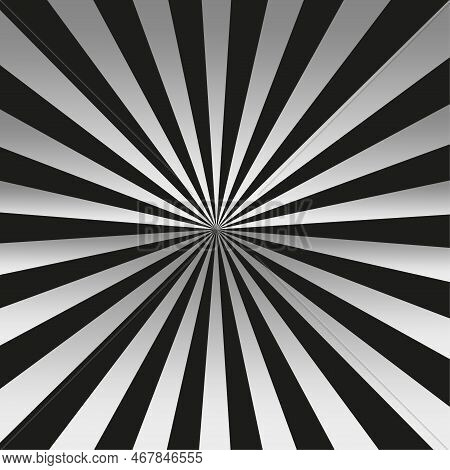 Black Gray Rays Background. Gradient Black. Soft Color. Vector Illustration. Stock Image.