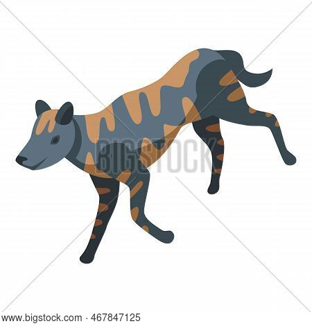 Wild Dog Icon Isometric Vector. Animal Mammal. Wildlife Safari