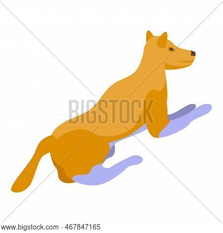 Dog Icon Isometric Vector. Wild Animal. Nature Predator